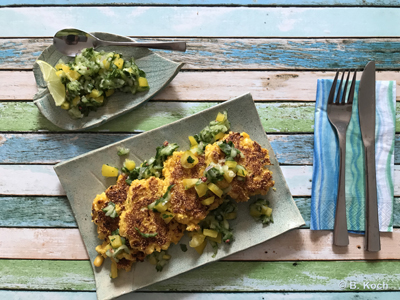 Cornfritters mit Sambal